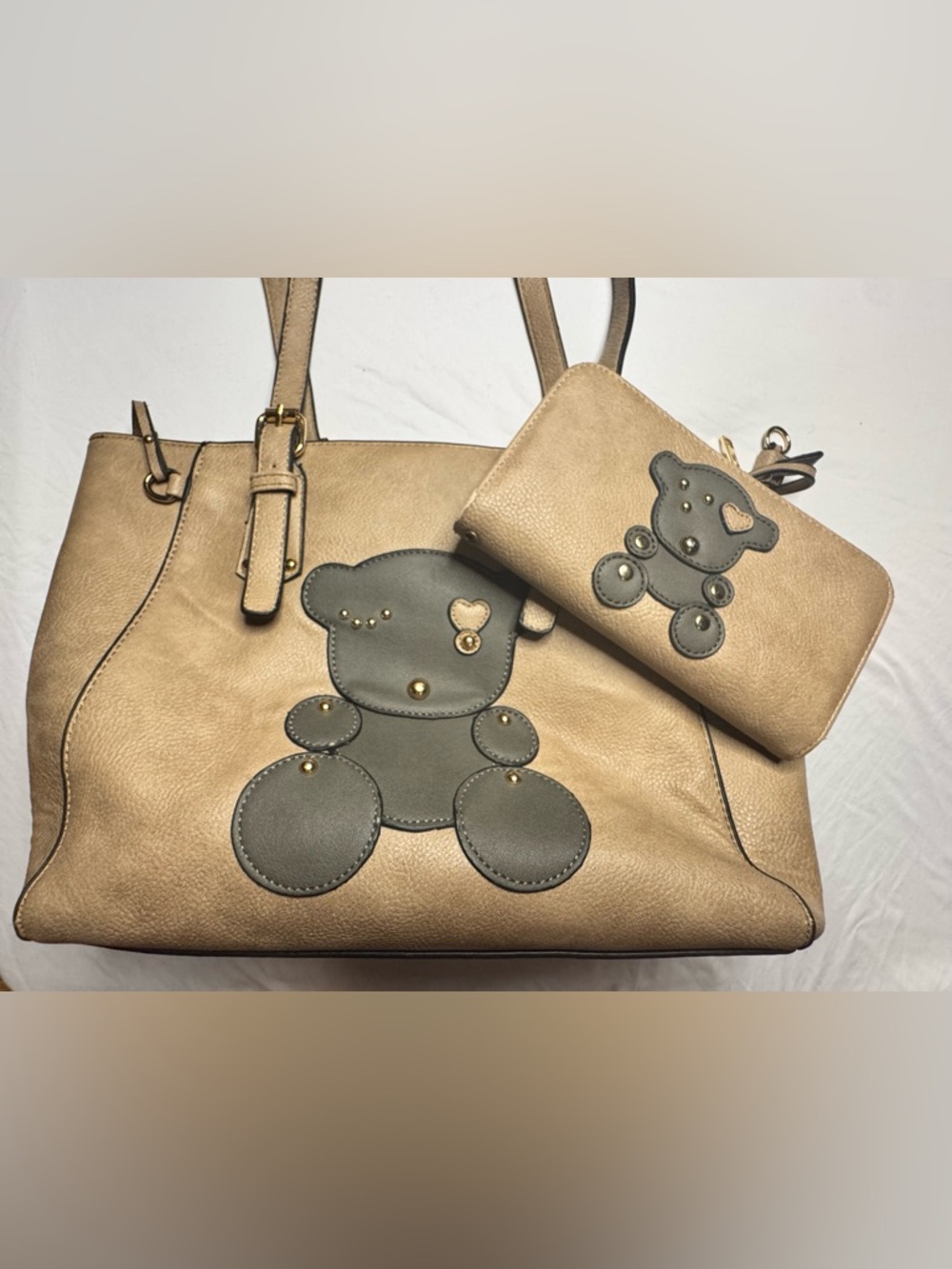Vegan leather purse with wallet